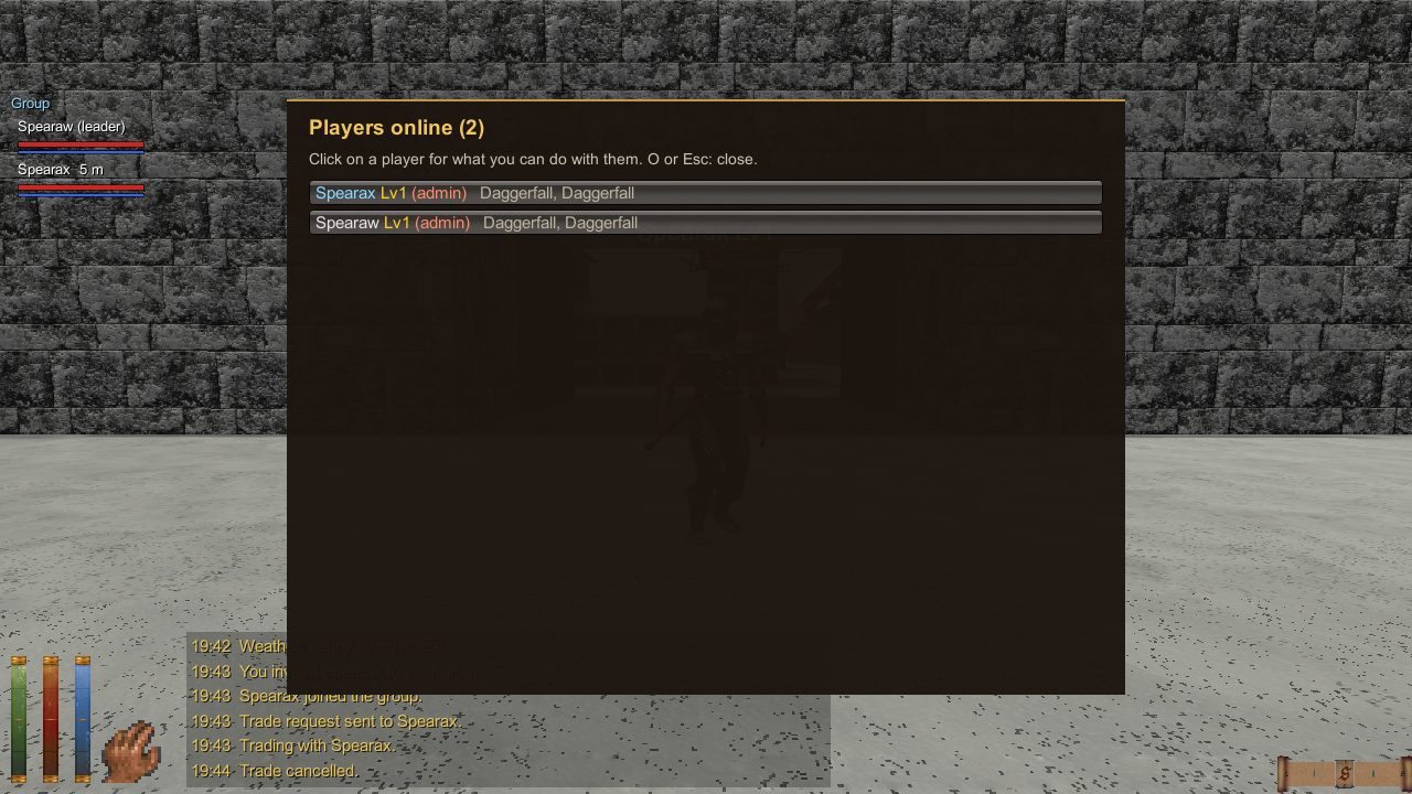 Who is online, their level and where they are.